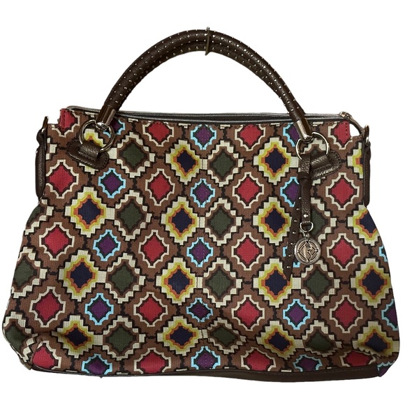 Relic Shoulder Bag 13x10x2.5 Colorful Stained Glass Pattern Logo Charm‎ Colorful - Picture 4 of 13
